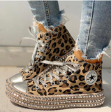 Leopard canvas shoes