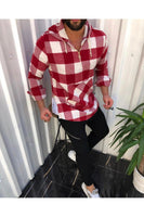 Casual plaid shirt long sleeves