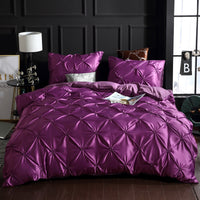 Luxury Solid Faux Silky Comfortable Quilt Cover