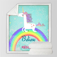 SUPER SOFT MICROFIBER UNICORN BLANKET