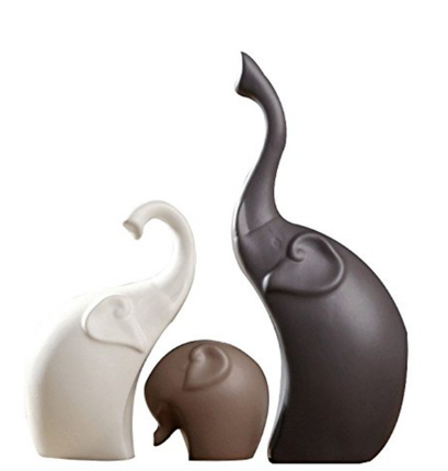 Ceramic home decorations, elephants