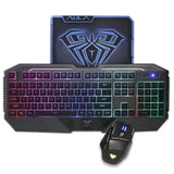 Backlit keyboard and mouse set