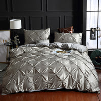 Luxury Solid Faux Silky Comfortable Quilt Cover