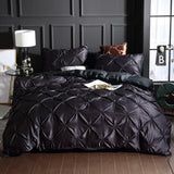 Luxury Solid Faux Silky Comfortable Quilt Cover