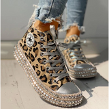 Leopard canvas shoes