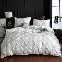 Luxury Solid Faux Silky Comfortable Quilt Cover