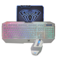 Backlit keyboard and mouse set