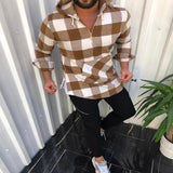 Casual plaid shirt long sleeves